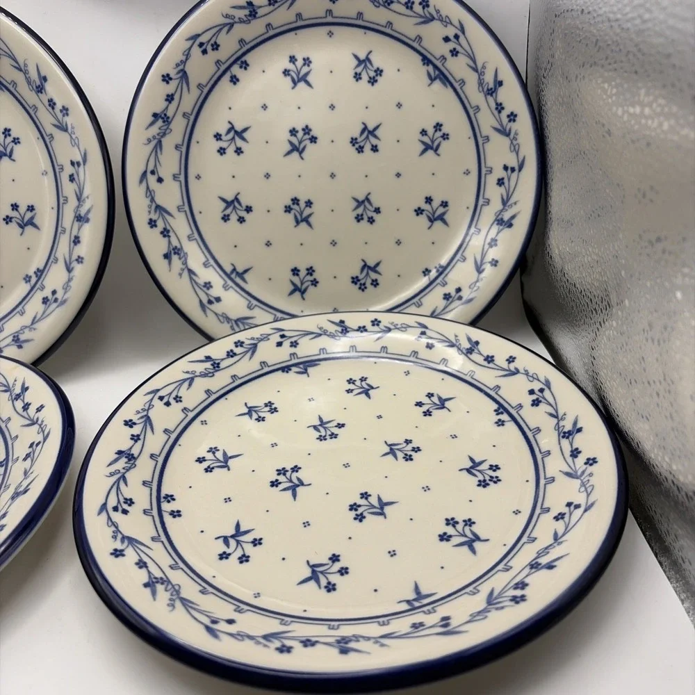 Lot Of 4‎ Provence 260 Bouquet Blue Floral Plates 7 7/8